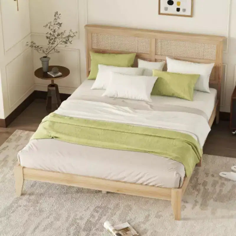 Queen Size Rubber Wooden Constructed for Durability