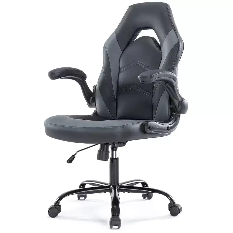 Sedia da Gaming Definitiva: Ergonomica, in Pelle PU, Sedia Direzionale da Ufficio con Braccioli Ribaltabili