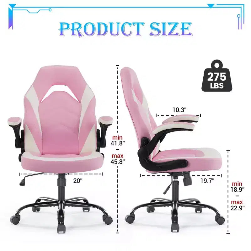 Sedia da Gaming Definitiva: Ergonomica, in Pelle PU, Sedia Direzionale da Ufficio con Braccioli Ribaltabili