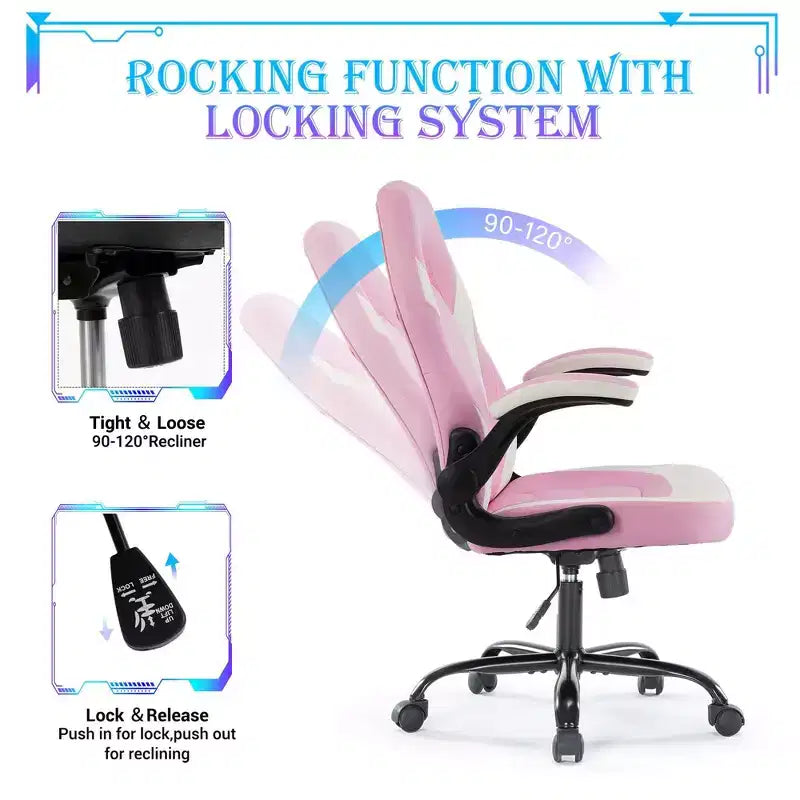 Sedia da Gaming Definitiva: Ergonomica, in Pelle PU, Sedia Direzionale da Ufficio con Braccioli Ribaltabili