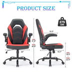 Sedia da Gaming Definitiva: Ergonomica, in Pelle PU, Sedia Direzionale da Ufficio con Braccioli Ribaltabili