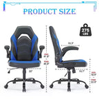 Sedia da Gaming Definitiva: Ergonomica, in Pelle PU, Sedia Direzionale da Ufficio con Braccioli Ribaltabili