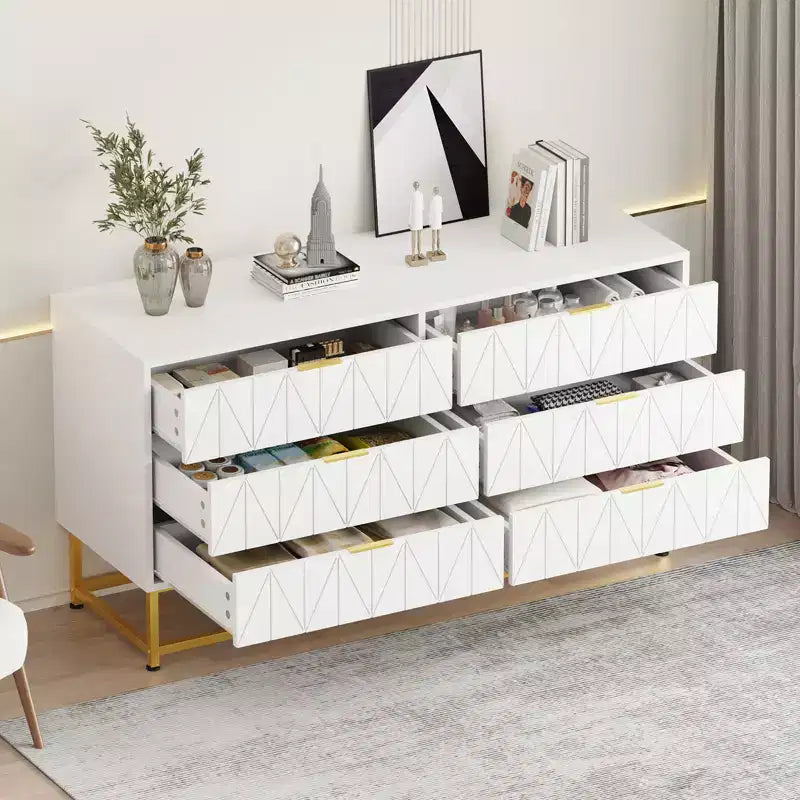 Cassettiera piccola a 6 cassetti - Comodino e organizer moderno e compatto per camera da letto/soggiorno