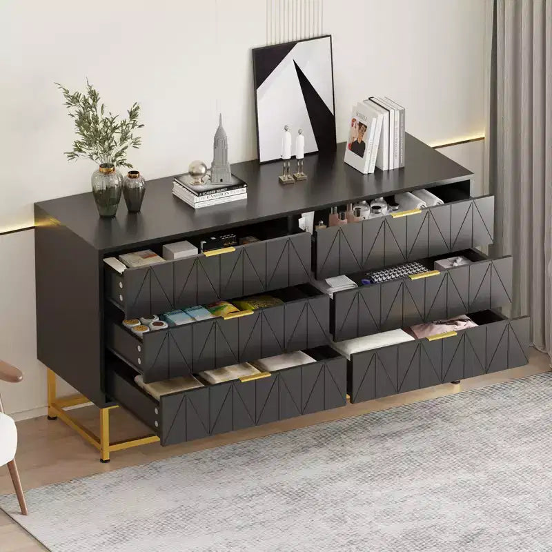 Cassettiera piccola a 6 cassetti - Comodino e organizer moderno e compatto per camera da letto/soggiorno