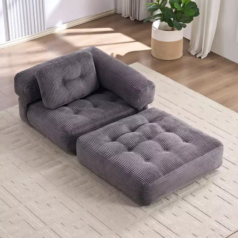 Divano Letto Pieghevole, Divano Letto Convertibile a L con Bracciolo Pieghevole