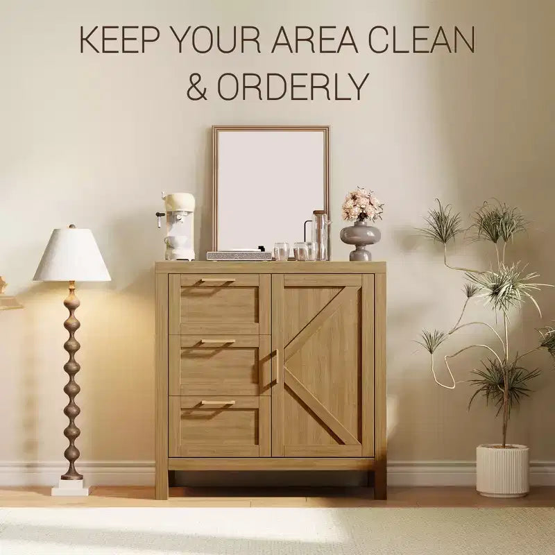 Buffet Cabinet Sideboard with Storage, Accent Storage Cabinet,Modern Buffet with Adjustable Shelves for Entryway Living Room Kitchen