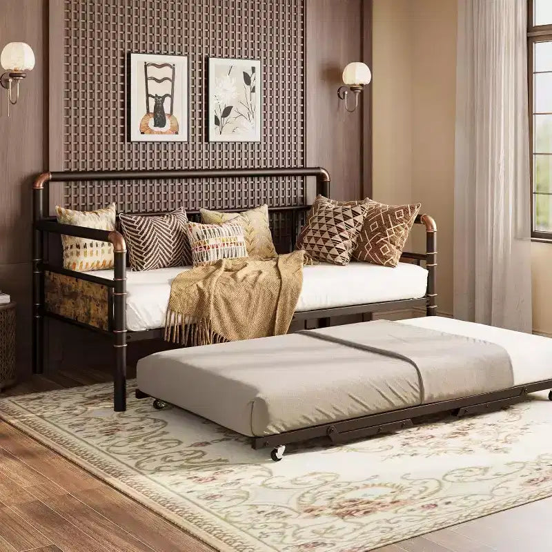 Twin Daybed with Trundle - Space-Saving Sofa Bed & Guest Bed
