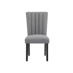 Gray Upholstered Tufted Velvet Dining Side Chair