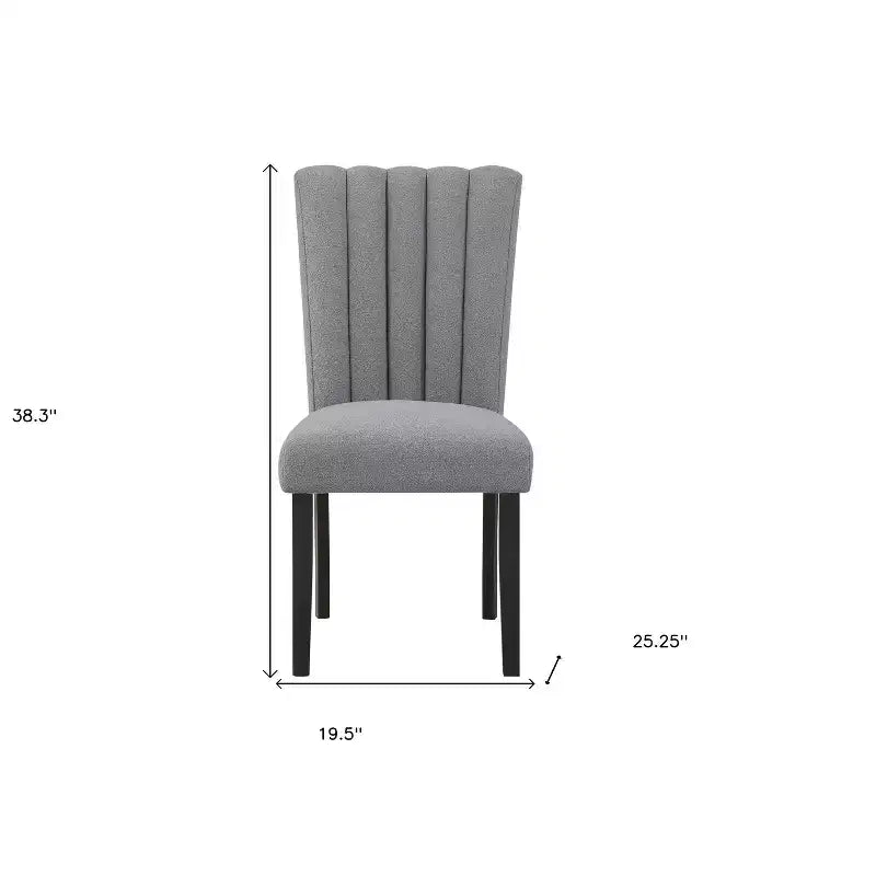 Gray Upholstered Tufted Velvet Dining Side Chair