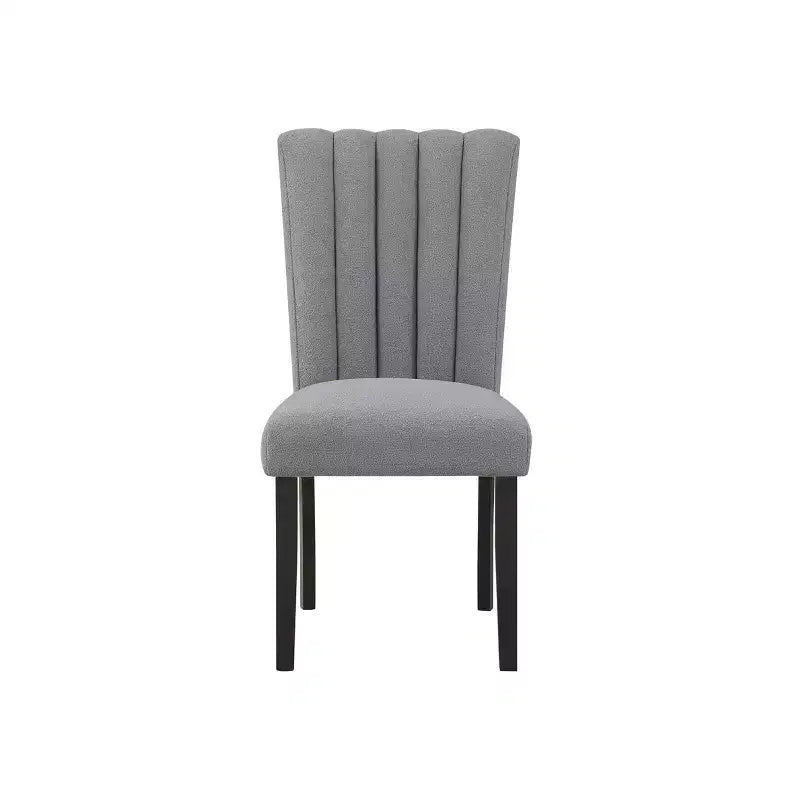 Gray Upholstered Tufted Velvet Dining Side Chair