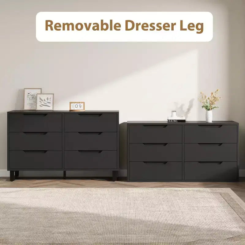 Comò a 6 cassetti per camera da letto, Comò largo 120 cm, Cassettiera verticale indipendente con ripiani, Armadio contenitore in legno per soggiorno, corridoio