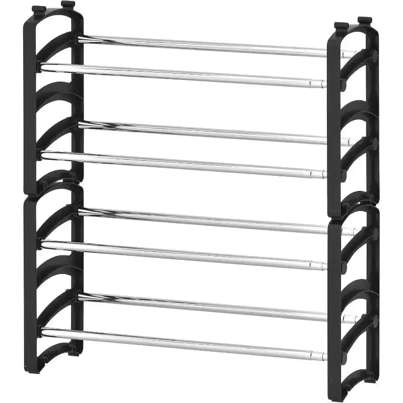 20-Pair 4-Tier Expandable Stackable Shoe Rack Organizer