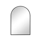 38 Black Metal Arch Framed Accent Mirror