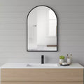 Specchio da parete 38" in metallo nero ad arco