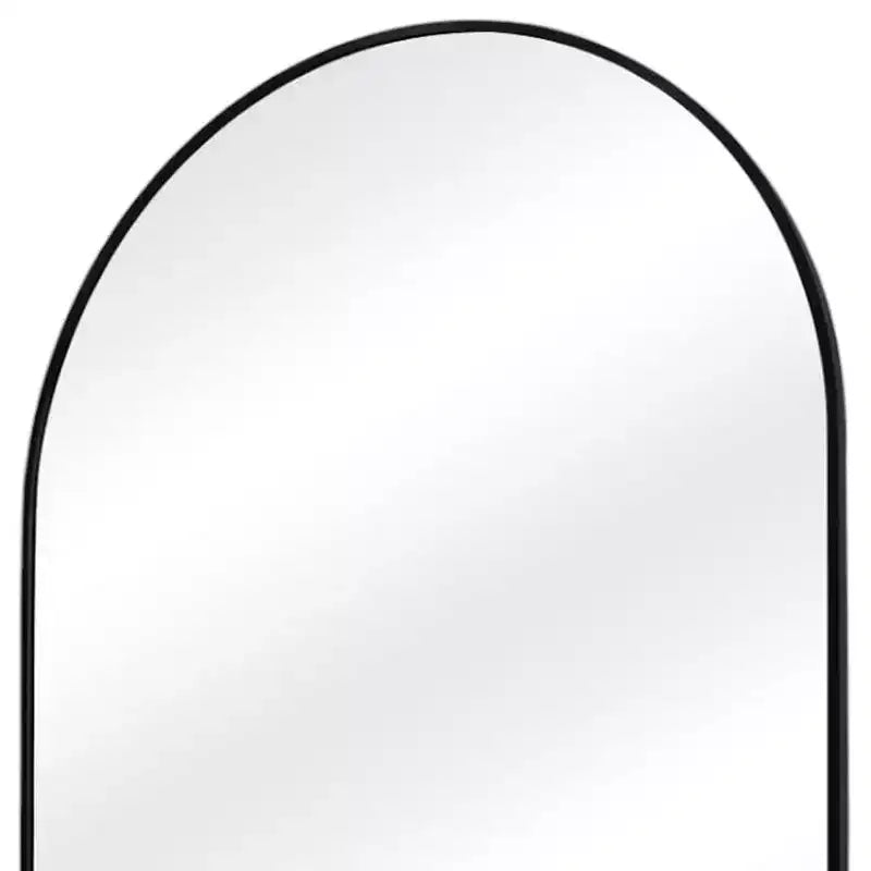 Specchio da parete 38" in metallo nero ad arco