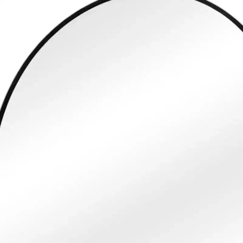 38 Black Metal Arch Framed Accent Mirror