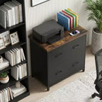 2-Drawer Lateral Filing Cabinet, Office Printer Stand Storage Cabinet