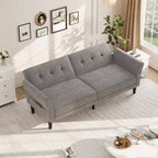 89 Divano letto futon, divano letto convertibile moderno con schienale e braccioli regolabili, divano a 3 posti