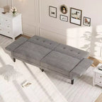 89 Divano letto futon, divano letto convertibile moderno con schienale e braccioli regolabili, divano a 3 posti