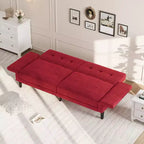 89 Divano letto futon, divano letto convertibile moderno con schienale e braccioli regolabili, divano a 3 posti