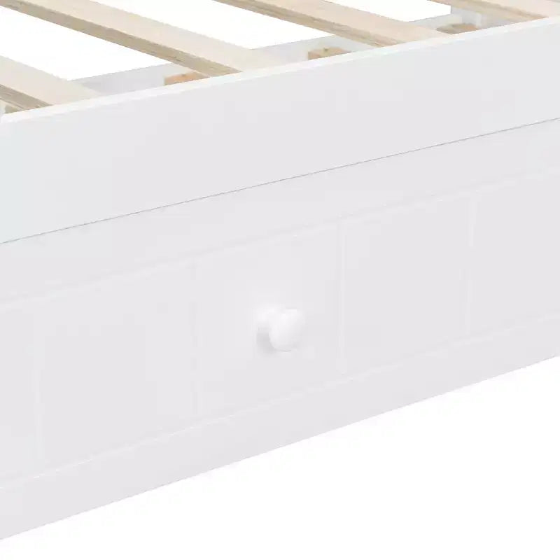 Letto a Baldacchino con Rete Estraibile, Struttura in Legno Salvaspazio per Camera da Letto.