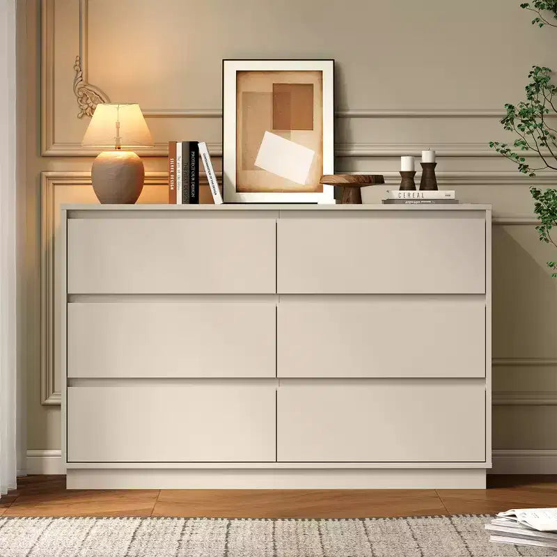 47 Wide 6 Drawer Dresser for Bedroom with Charging Station