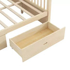 Struttura letto a baldacchino in legno con cassetti contenitore, matrimoniale/king size -