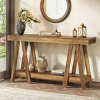 70.87 Farmhouse Console Table, 2-Tier Entryway Accent Table Behind Sofa for Living Room, Entrance, Foyer