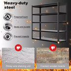 Scaffali Metallici Portautensili Resistenti, Scaffalature da Garage Regolabili con Pannello Forato