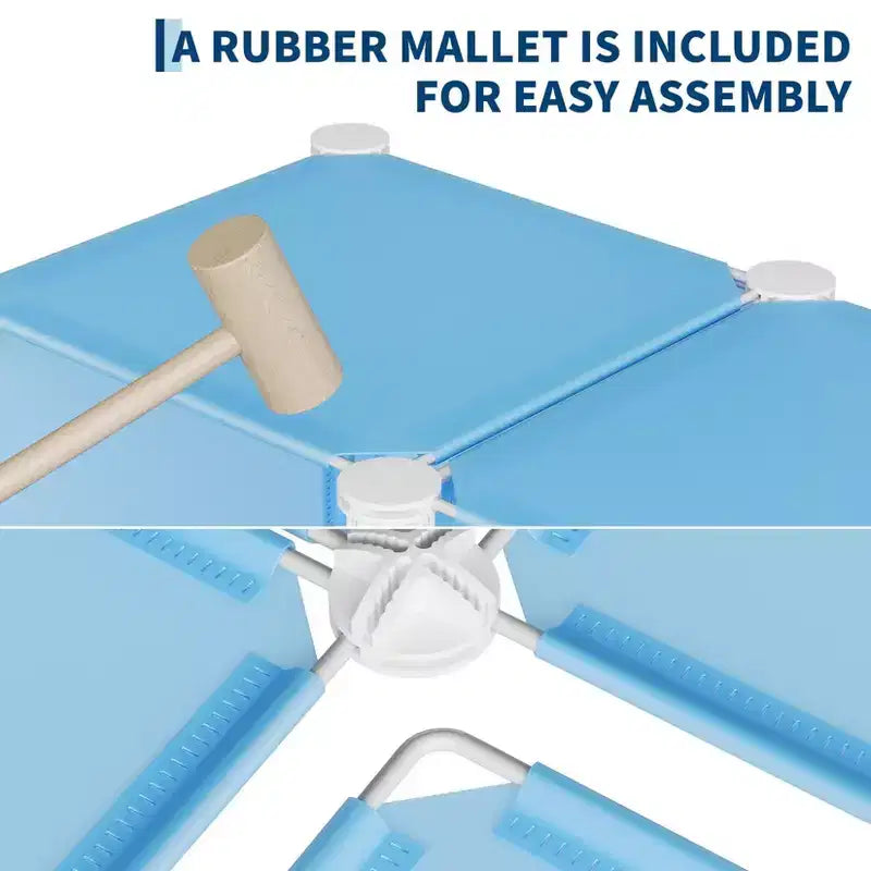 Organizzatore portaoggetti a 9 cubi - Scaffale modulare per cubi resistente, 30 x 30 x 30 cm, ripiani per armadio fai da te impilabili con piedini anti-ribaltamento e kit di attrezzi