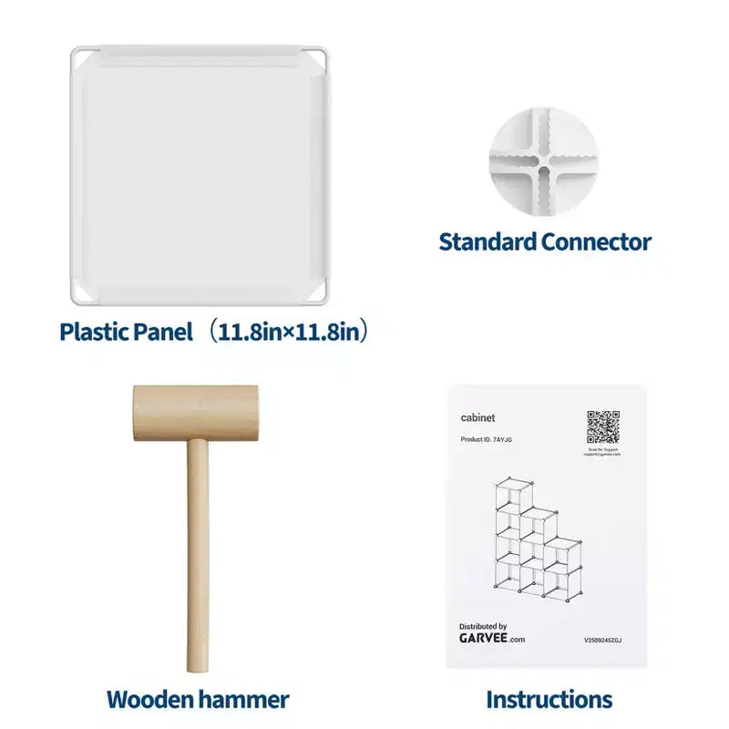 Organizzatore portaoggetti a 9 cubi - Scaffale modulare per cubi resistente, 30 x 30 x 30 cm, ripiani per armadio fai da te impilabili con piedini anti-ribaltamento e kit di attrezzi
