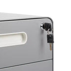 Cassettiera archivio mobile ergonomica a 3 cassetti con serratura, meccanismo antiribaltamento e cassetto per cartelle sospese per documenti legali e formato Letter