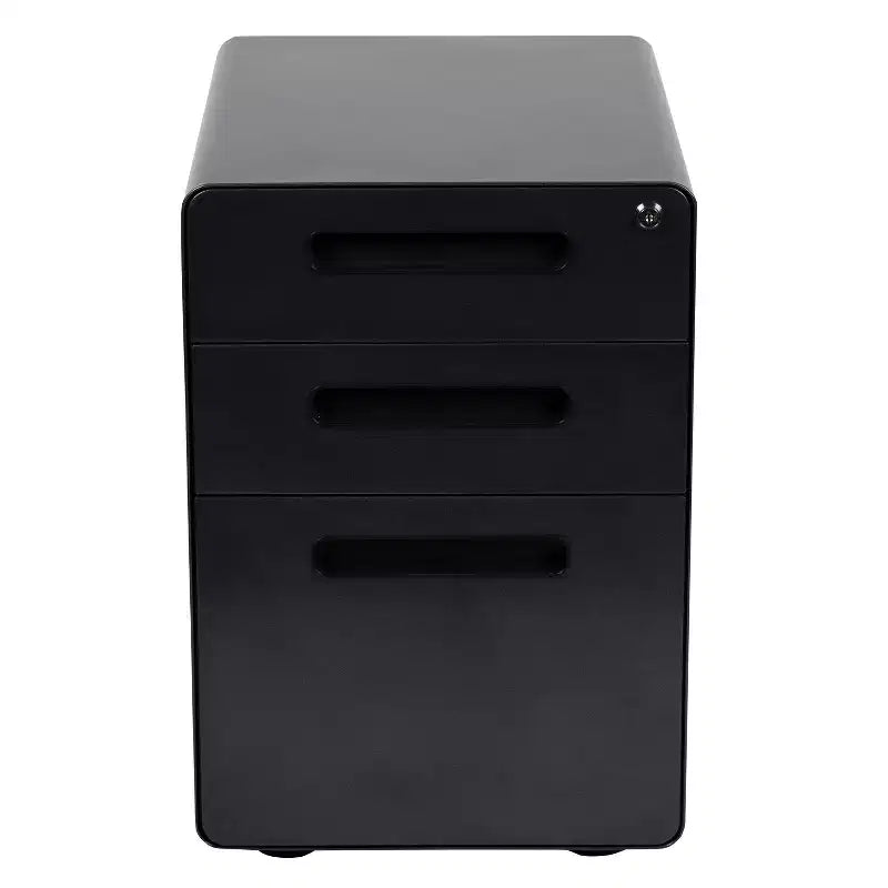 Cassettiera archivio mobile ergonomica a 3 cassetti con serratura, meccanismo antiribaltamento e cassetto per cartelle sospese per documenti legali e formato Letter