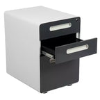 Cassettiera archivio mobile ergonomica a 3 cassetti con serratura, meccanismo antiribaltamento e cassetto per cartelle sospese per documenti legali e formato Letter