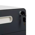 Cassettiera archivio mobile ergonomica a 3 cassetti con serratura, meccanismo antiribaltamento e cassetto per cartelle sospese per documenti legali e formato Letter