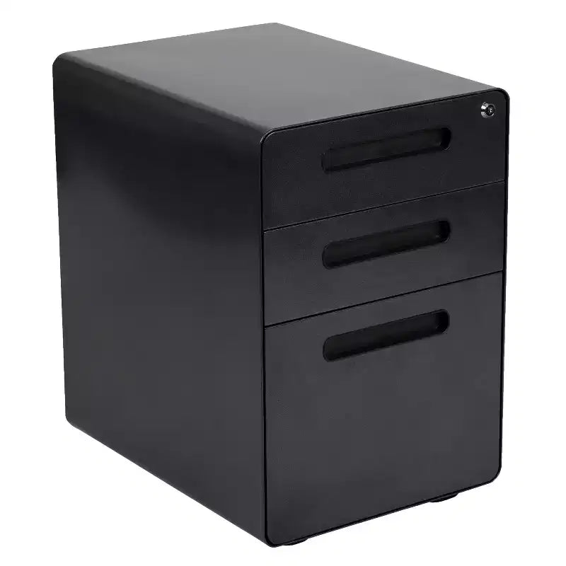 Cassettiera archivio mobile ergonomica a 3 cassetti con serratura, meccanismo antiribaltamento e cassetto per cartelle sospese per documenti legali e formato Letter