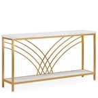 70.86 Faux Marble Long Console Table