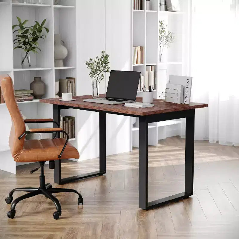 Tavolo da conferenza commerciale 48x30 con piano in laminato spesso 1" a doppia faccia con bordatura in PVC e base in acciaio resistente a U.