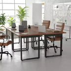 Tavolo da conferenza commerciale 48x30 con piano in laminato spesso 1" a doppia faccia con bordatura in PVC e base in acciaio resistente a U.